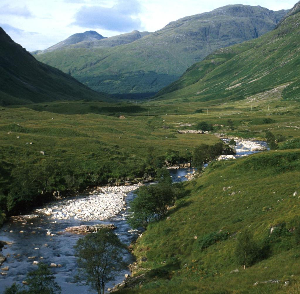 Blick in das Glencoe-Tal, aufgenommen 1996.